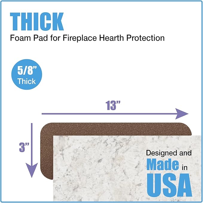Kidkusion Soft Seat Edge Cushion | Made in USA | 42" | Brown | Fireplace Safety Cushion | Hearth Pad