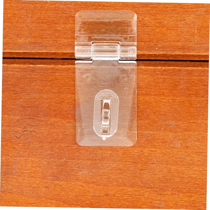 12 Sets Clear Acrylic Hinge Lock Hinge Hasp for Boxes Cabinets Versatile Storage for Mobile Phones Jewelry Crafts Transparent Design for Easy Viewing