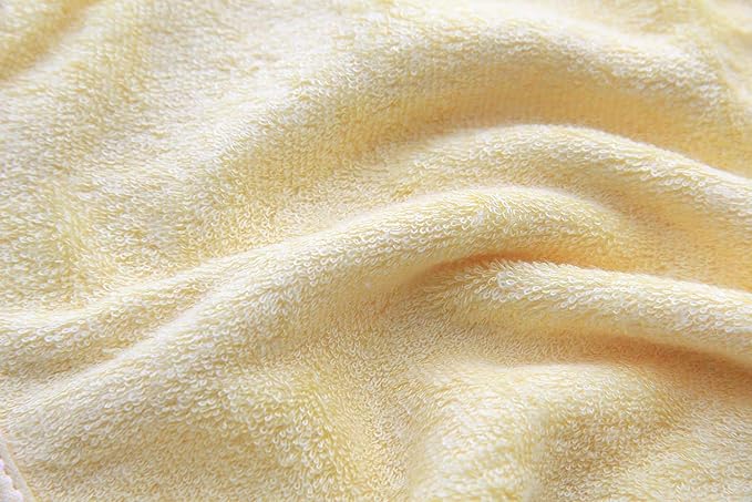 HIPHOP PANDA Baby Washcloths, Rayon Made from Bamboo - 2 Layer Ultra Soft Absorbent Newborn Bath Face Towel - Reusable Baby Wipes for Delicate Skin - Yellow, 30 Pack