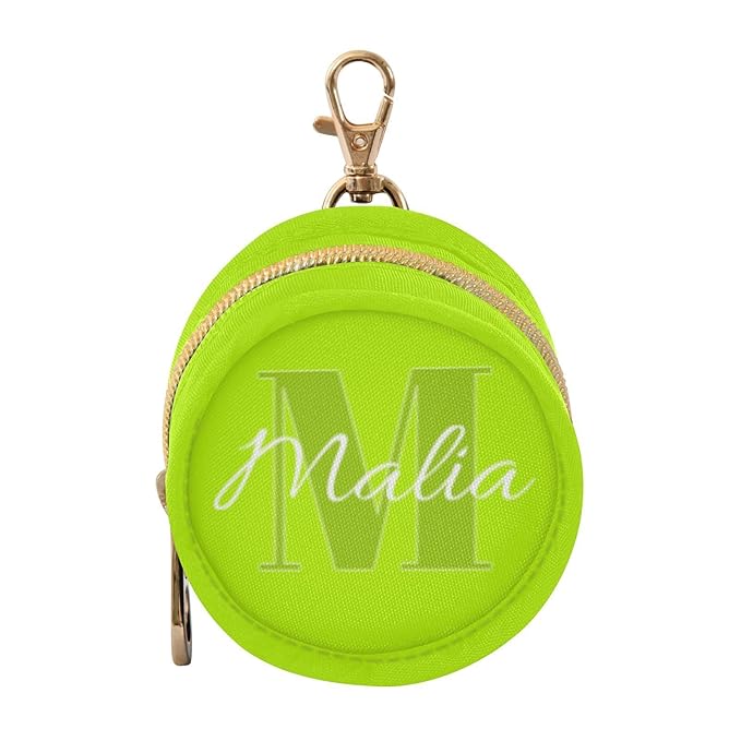 Custom Fluorescent Green Pacifier Holder Case for Diaper Bag Personalized Portable Travel Pacifier Storage Case with Clip Newborn Baby Pouch for Baby Boys Girls Purse Outdoor