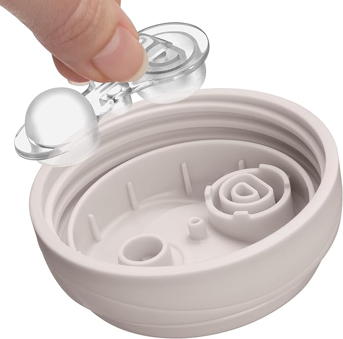 Chicco Trainer Sippy Cup 6+ Months, 7oz Baby Training Cup with Bite-Resistance Semi-Soft Spout, Easy Grip Removable Handles, Measurement Markings, BPA-Free, Grey