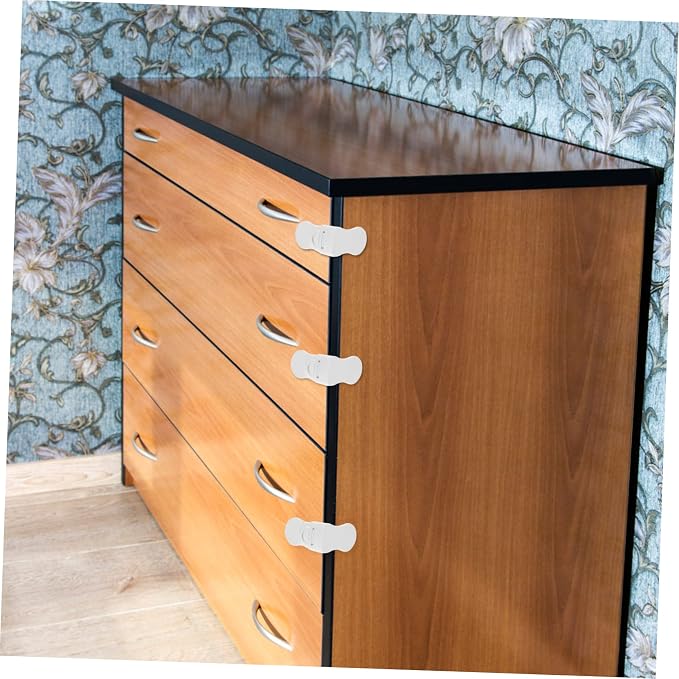 6pcs Safety Cabinet Locks Childproof Drawer Latches for Home Safety Easy Installation for Cabinets and Refrigerators Prevent Pinched Fingers and Ensure Secure Living Environment