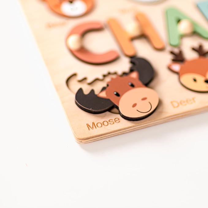 Montessori Animal Busy Board, Wooden Sensory Activity Board for Toddlers, Fine Motor Skills Learning Toy, Travel Busy Toy for 1 2 3 Year Old Boys and Girls, Educational Gift