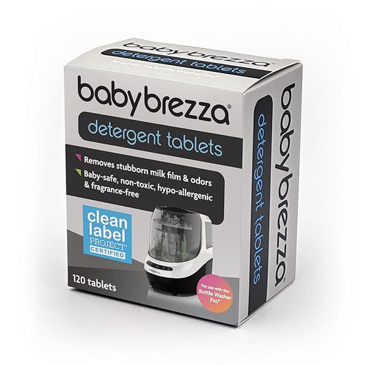 Baby Brezza Universal Detergent Soap Tablets for Baby Brezza Bottle Washer Pro and All Brands of Bottle Washers, 120 Tablets