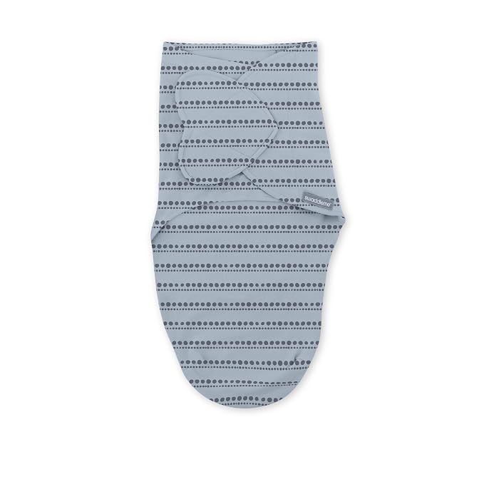 SwaddleMe by Ingenuity Monogram Collection Baby Swaddle, 100% Cotton, Improves Sleep & Calms Startle Reflex, 0-3 Months, Pocket Fold Design for Easy Changes, 1.0 TOG, 3-Pack - Dino Mite
