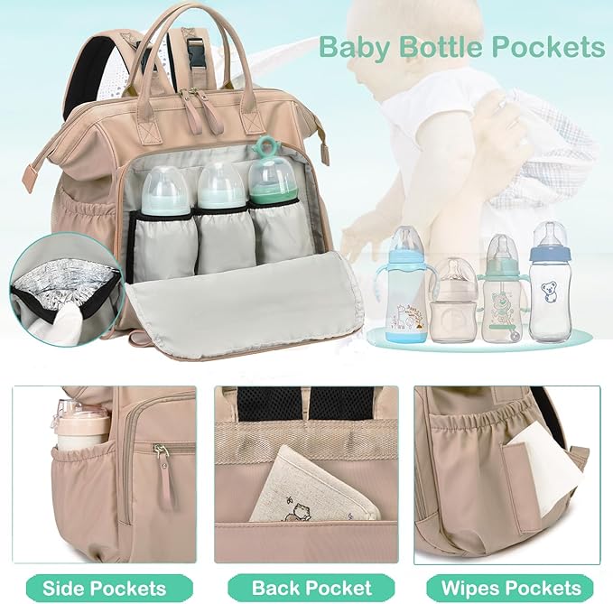 LORADI Large Diaper Bag Tote, Hospital Bag, Baby Shower Gifts