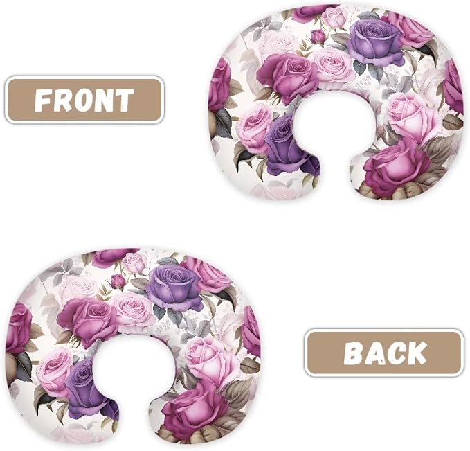 Floral 1 Feeding Pillow Cover Washable & Breathable Nursing Pillow Slipcovers Breastfeeding Newborn Feeding Cushion Cover Practical Gift, Best Choice for Mom Cover Only