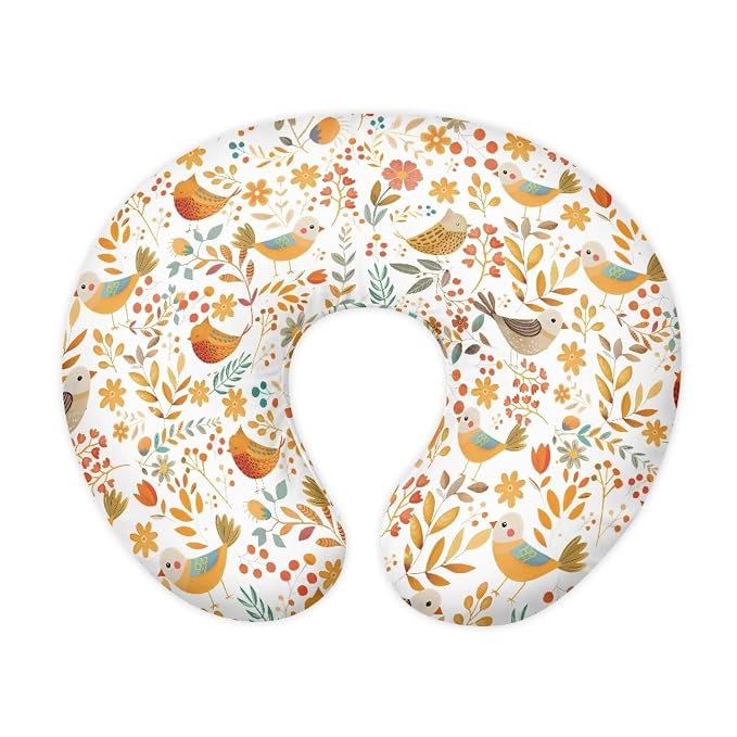 Bird Baby Nursing Pillow Cover for Boys Girls Soft Breathable Fabric Feeding Pillow Case for Baby Girl & Boy Breastfeeding Pillows Support Cover for Christmas Gift & Decor