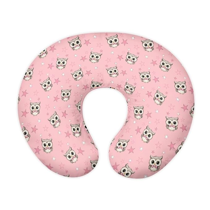 Forchrinse Owl Nursing Pillow Cover,Breastfeeding Pillow Slipcover for Baby Boys & Girls Cartoon Animal Nursing Pillow Case for Newborn