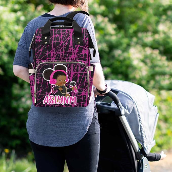 M YESCUSTOM Customized Travel Nursing Nappy Bag Personalized Fashion Shoulder Bag Waterproof Casual Daypack Travel Backpack for Mom