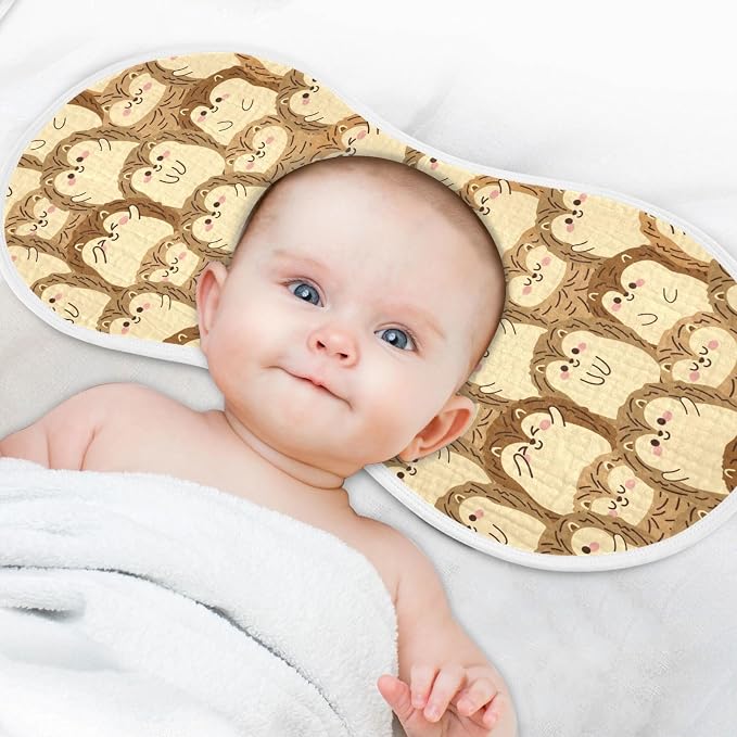vvfelixl Baby Burp Cloths Cute Hedgehog Baby Newborn Cotton Burping Cloths Set Baby Washcloths 4 Pack