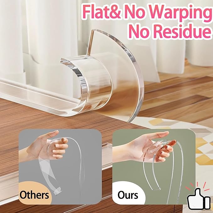 ZOMPAGO Clear Soft Corner Protectors for Furniture Strip,0.8in x13FT,2 RollSharp Edge & Table Bumper,Window Edge,Wall Protector, Soft Corner Guards Safe for Proof,Table Corner Protectors in Family