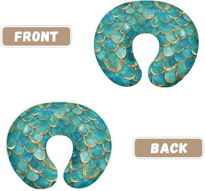 Green Marble Scales Nursing Pillow and Positioner Detachable Newborn Original Breastfeeding Slipcover Case Lightweight Head Support Protector Cushion Easy to Use
