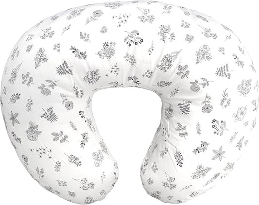 LAT Nursing Pillow for Breastfeeding,100% Cotton Removable Cover,Ergonomic Breast Feeding Pillows for Mom and Baby,Machine Washable(Plant)