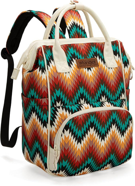 Montana West Wrangler Aztec Callie Diaper Bag Backpack with Stroller Straps Multifunction Baby Travel Bag WG2211-9110TN