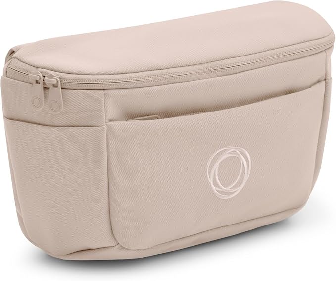Bugaboo Stroller Organizer Bag – Compact Diaper Bag with Multiple Pockets & Insulated Bottle Holder – Universal Stroller Compatibility, Water-Repellent & Recycled Fabric – Desert Taupe