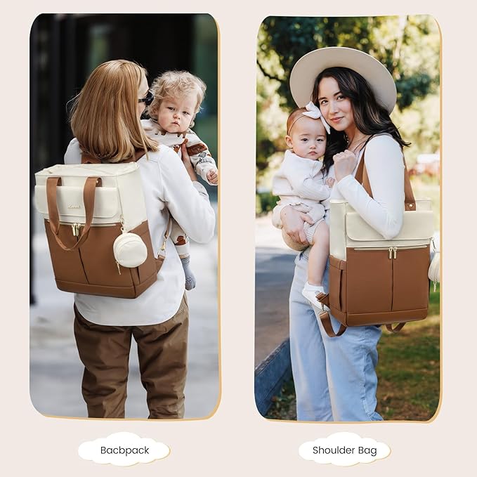 LOVEVOOK Diaper Bag Backpack,Diaper Tote Bag with Insulated Pockets,Baby Bag for Girl Boy with Changing Pad,Large Baby Diaper Bag with Pacifier Case,Anti-Theft Travel Backpack for Women