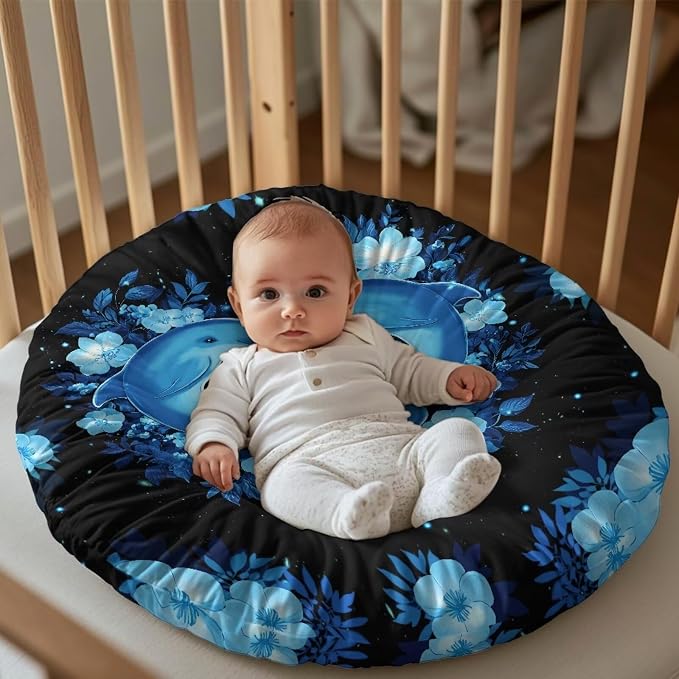 Dolphin Pillow Cover Breastfeeding Pillow Slipcover for Baby Boys & Girls Nursing Pillow Case for Newborn Soft Fabric Fits Snug On Infant Washable & Breathable