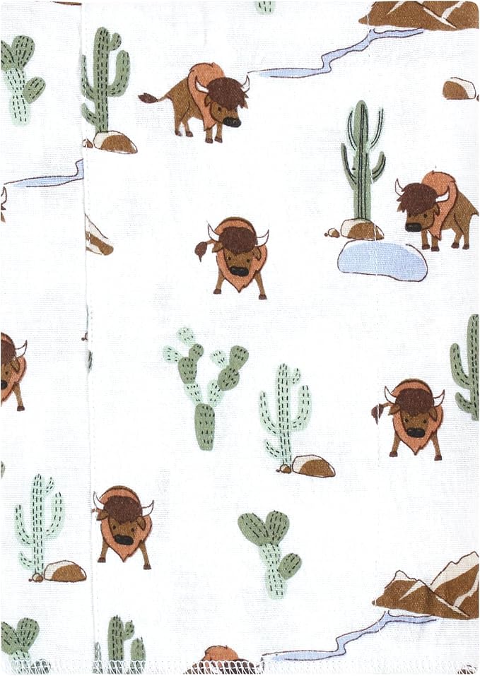 Luvable Friends Hudson Baby Flannel Burp Cloths 7pk, Forest Trail