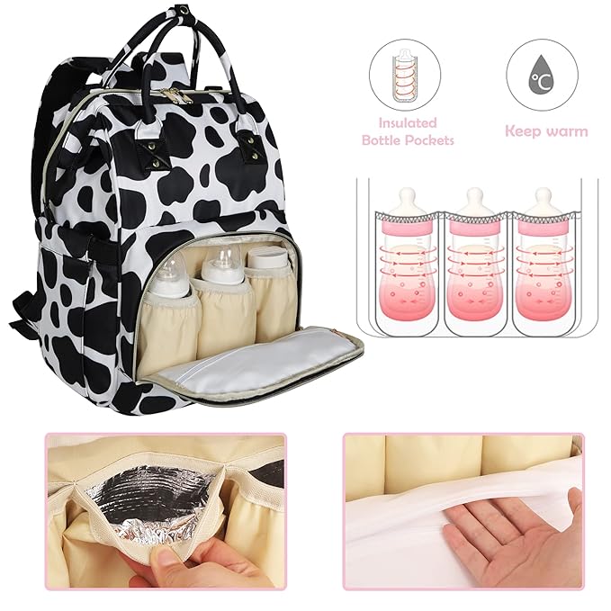 Femuar Diaper Bag Backpack Multifunction Maternity Diaper Bag for Baby Girls & Boys Large Capacity Travel Nappy Bags