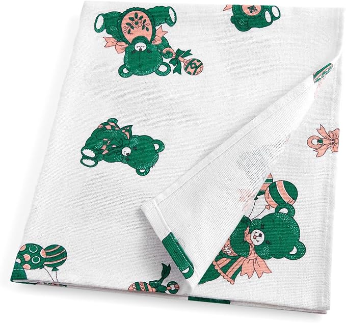 PILL THING Baby Hospital Receiving Swaddle Blankets for Newborn Babies - Original Bear Design Breathable 100% Cotton - Durable Hospital Quality - Generous Size (Beary Nice, 1 Pack)