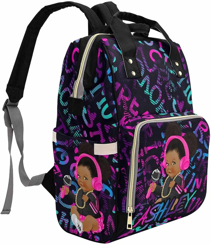 M YESCUSTOM Customized Diaper Backpack with Name Personalized Daycare Bag Custom Mummy Nursing Baby Bags Shoulder Bag