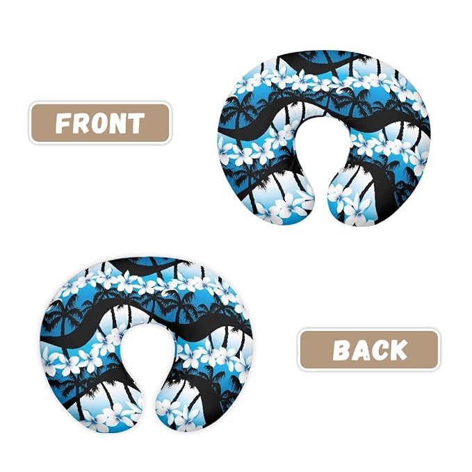 Forchrinse Hawaiian Palm Tree Plumeria Blue Ocean Nursing Pillow Cover for Breastfeeding,Infant Nursing Pillow Slipcover Soft Feeding Pillow Covers Washable