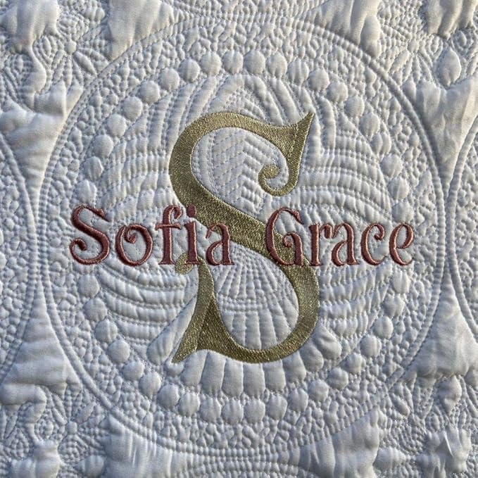Personalized Baby Blankets Baby Quilt Monogrammed Blankets for Kids Baby Blankets for Girls Embroidered Baby Gifts Soft for Toddler boy or Girl (Sofia)