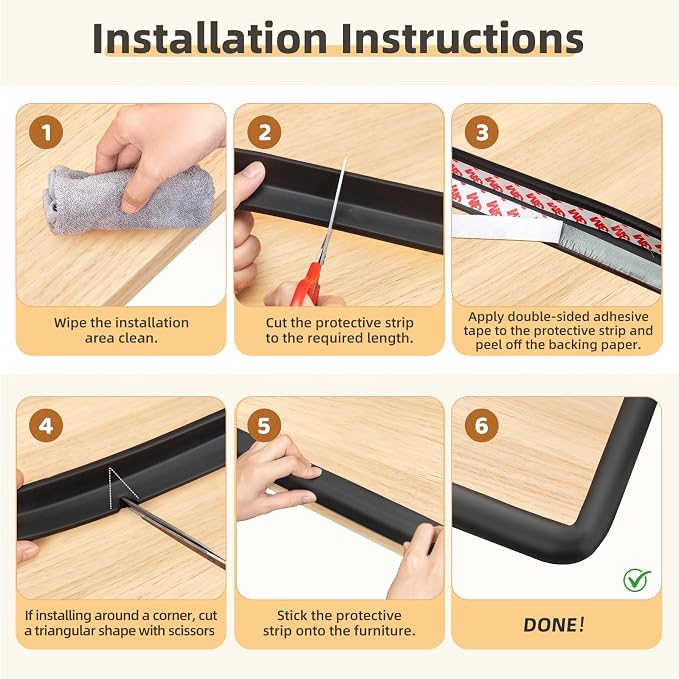 Corner Protector Baby, Baby Proofing Edge Corner Protector, Waterproof Soft Foam Cushion with Adhesive Tape (6.6ft Edge + 4 Corners),Wall Corner Protector for Fireplace, Table, Stair, Cabinet(White)