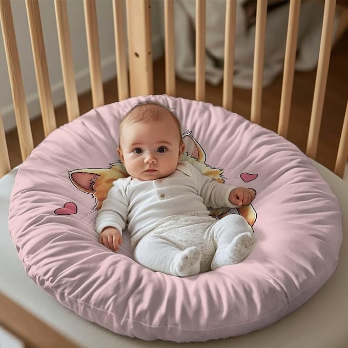 Cartoon Cat Nursing Pillow Cover for Breastfeeding Pillows Breastfeeding Pillow Slipcovers for Baby Boys & Girls Ultra Soft Infant Nursing Pillowcase Pillow Case for Newborn