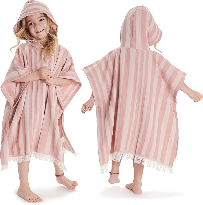 ZICOTO Stylish Hooded Beach Towel for Kids - Extra Soft and Fast Drying Poncho for Toddlers 3-6 Years is Made of Premium Cotton - Perfect Cover Up for Beach Days or Pool and Bath Time Adventures