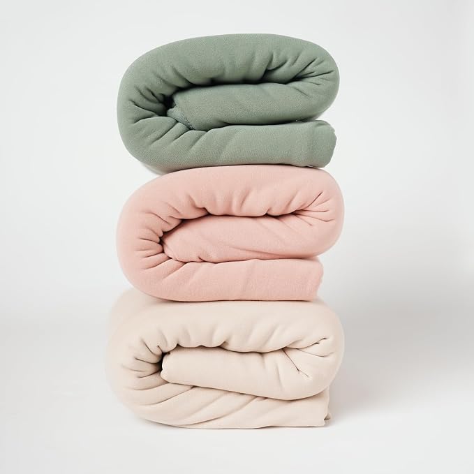 MairMore Baby Swaddle Receiving Blankets with Matching Beanie Set Newborn Nursery Swaddle Wrap for Baby Girls and Boys (Pink)