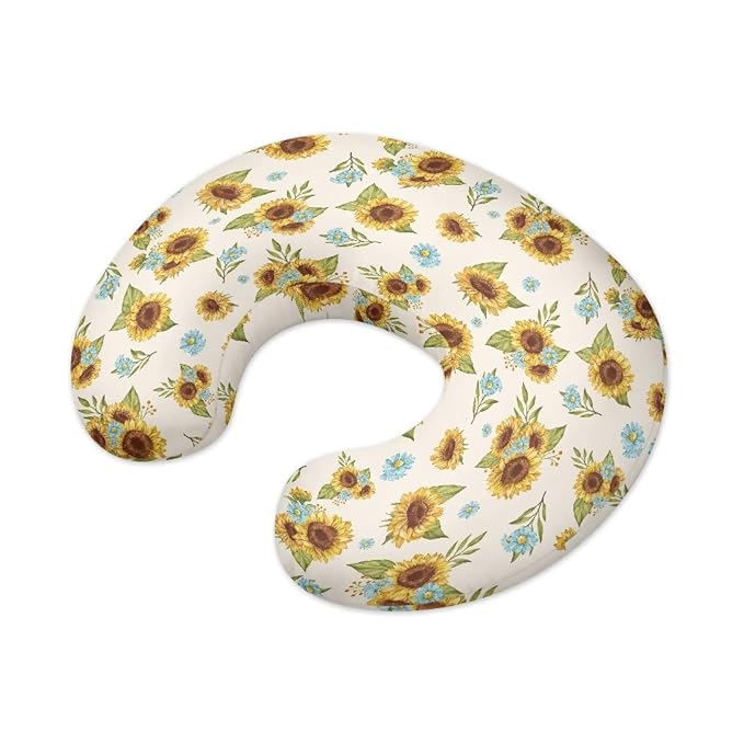 Sunflower Nursing Pillow Cover Standard Size Breastfeeding Pillowcase Breast Feeding Cover for Mom Pillow Protectors Dust Cover