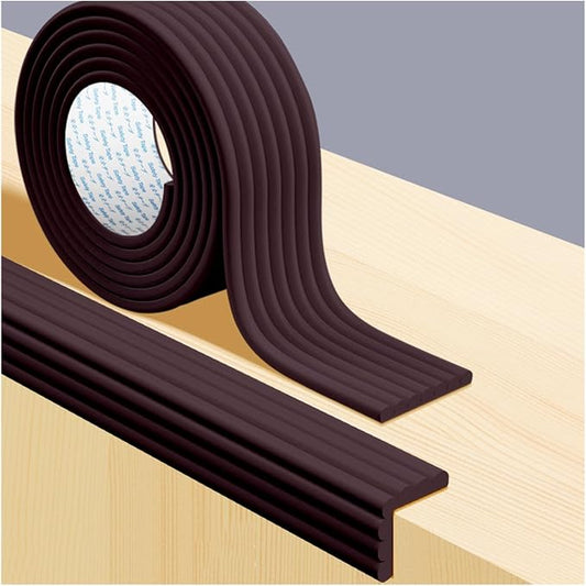 XPLKQXE Proofing Foam Bumper Set, Safety Guards Proof Bumper Guard, Coffee Table Edge Corner Protector Padding for Sharp Corners of Cabinets, Tables, Drawers (Color : Brown, Size : 5pcs)