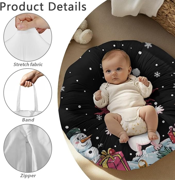 Cute Axolotl Nursing Pillow Cover Breastfeeding Pillow Slipcover for Baby Boys & Girls Nursing Pillow Case for Newborn Soft Fabric Fits Snug On Infant Pillow Not Included