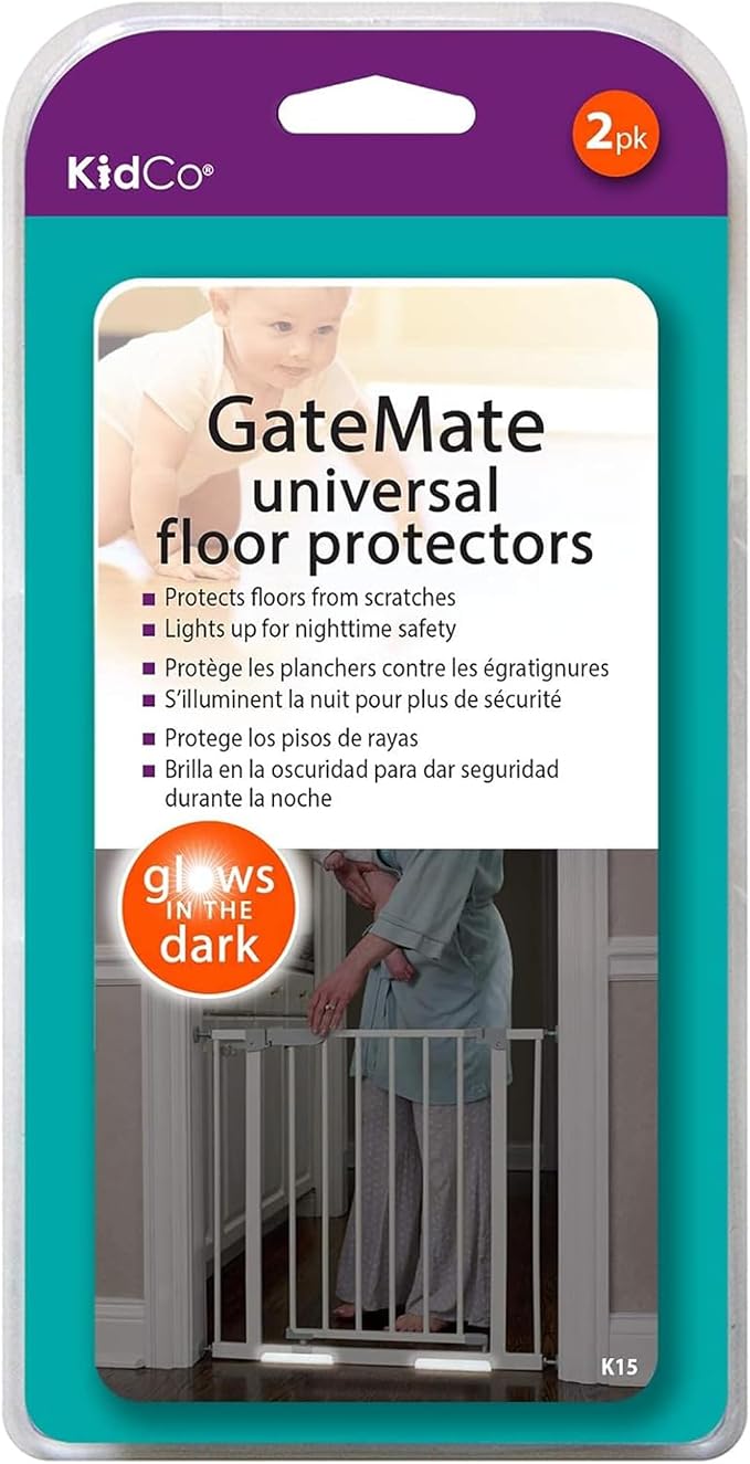 KidCo K15 GateMate Floor Protector 2/Pkg - Baby Gate Floor Covers (Clear)