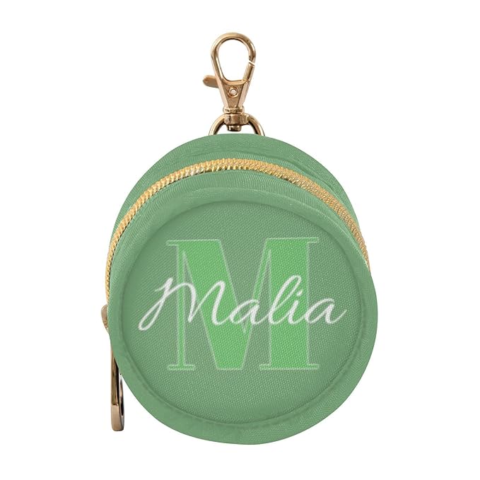 Custom Sage Green Pacifier Holder Case for Diaper Bag Personalized Portable Travel Pacifier Storage Case with Clip Newborn Baby Pouch for Baby Boys Girls Purse Outdoor