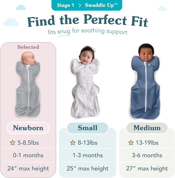 Love to Dream Swaddle UP, Baby Sleep Sack, Self-Soothing Swaddles for Newborns, Get Longer Sleep, Secure Fit Helps Calm Startle Reflex, New Born Essentials for Baby, 1.0 TOG, 5-8.5 lbs, Beige