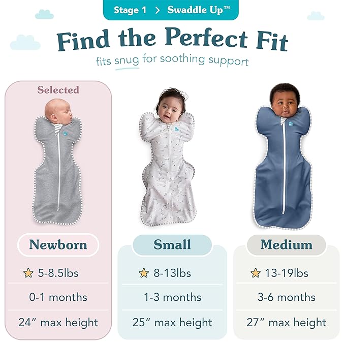 Love to Dream Swaddle UP, Baby Sleep Sack, 1.0 TOG, Self-Soothing Swaddles for Newborns, Improves Sleep, Snug Fit Helps Calm Startle Reflex, New Born Essentials for Baby, Newborn 5-8.5 lbs,Moon Olive