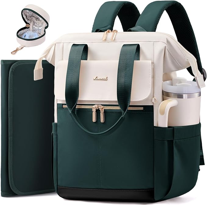 LOVEVOOK Baby Diaper Bag Backpack, Large Bag for Boys & Girls, Travel Waterproof Bags w/Changing Pad, Stroller Straps, Pacifier Case, Essentials Must Haves Newborn Stuff for Mom & Dad - Unisex