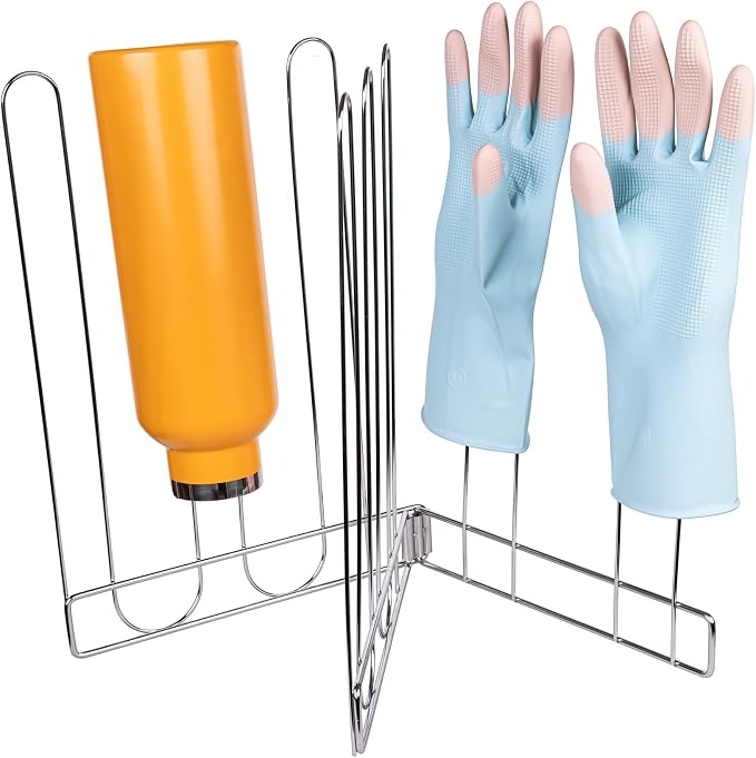 Kitchen Glove Holder, Dishwasher Gloves Holder, Reusable Storage Bags Rack,Water Bottle Drying Rack for Baby Bottles, Sports Bottles Mugs