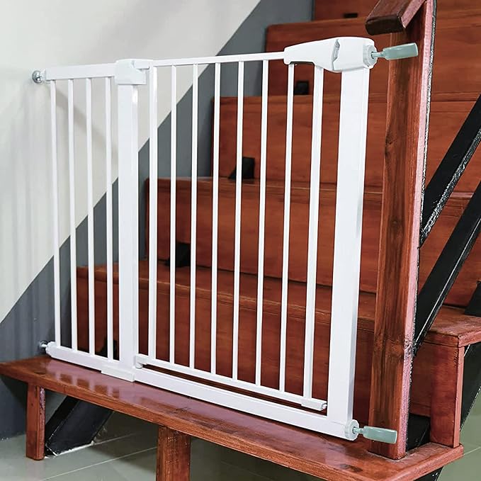 Baby Gate Banister Adapter Y-Spindle Rods - M8(8mm) for Pressure Mounted Baby and Pet Safety Stair Gates with Extra Long Wall Mounting Screws Rod & Bolts (Y-Grey-2 Pack)