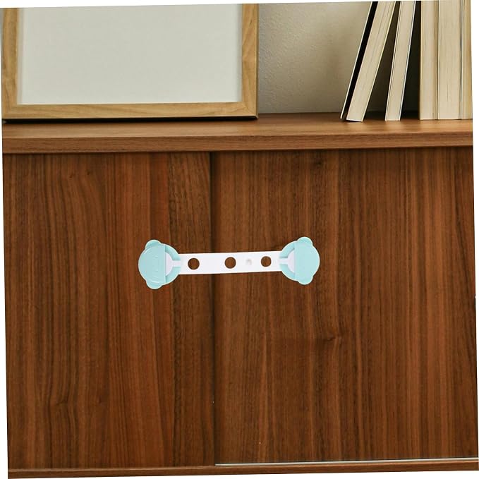 3pcs Boy Girl Safety Cabinet Locks Durable Soft Easy Install Proofing Furniture Locks for Cabinets Fridge Green Prevents Access to Harmful Items