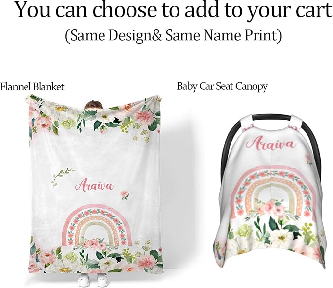 Custom Diaper Bag with Name Personalized Floral Rainbow Nylon Travel Backpack for Holiday Travel Customized Nappy Changing Bag with Pockets for New Mom