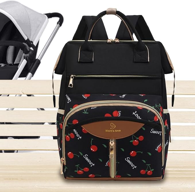 Diaper Bag Backpack, with Waterproof Design, 38x26x18cm, Maternity Nappy Tote, Multi-Pocket Daycare Bag, Spacious & Organized, for Daycare, Travel, Walks, Picnics