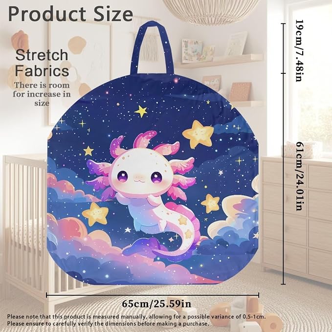 Rainbow Axolotl Boy Girl Gender Neutral Nursing Pillow Cover Baby Breastfeeding Slipcover Infant Newborn Nursery Bottle Pillowcase Feeding Cushion Cover (Pillow NOT Included)