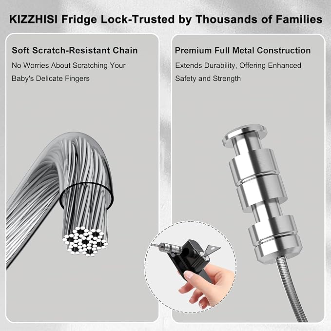 Fridge Lock (4 Pack),Refrigerator Lock with Keys,for Fridge, Cabinet Locks, Drawers, Dishwasher, Toilet and Child Safety Cabinet Locks, 3M Adhesive No Drilling (Black 4pcs)