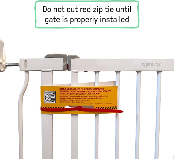 Ingenuity Decorative Panel Tall Baby Gate & Dog Gate, 28"-42" Wide, 30" Tall, Hardware or Pressure Mounted, Install on Top or Bottom of Stairs, Banister, or Doorway - Espresso