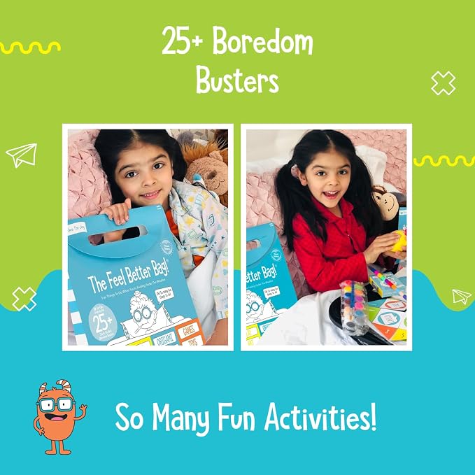 Open The Joy Emotional Healing Bundle – Feel Better Activity Bag + My Emotions Family Peg Puzzle | Get Well Soon Gift for Kids with 25+ Activities, SEL Learning Toy, Emotional Recognition Puzzle, Ages