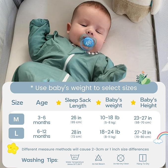 ZIGJOY Shark-Fin Transition Swaddle for Newborn - 0.5 Tog Rayon Made from Bamboo Sleep Sack Baby Swaddle Blanket with 2-Way Zipper, Hemp Grey